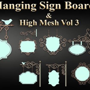 30 Iron Hanging Sign Board Base and High Mesh Vol 3