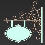 30 Iron Hanging Sign Board Base and High Mesh Vol 3