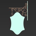30 Iron Hanging Sign Board Base and High Mesh Vol 3