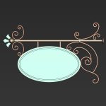 30 Iron Hanging Sign Board Base and High Mesh Vol 3