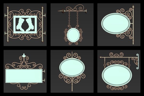 30 Iron Hanging Sign Board Base and High Mesh Vol 3
