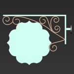 30 Iron Hanging Sign Board Base and High Mesh Vol 3