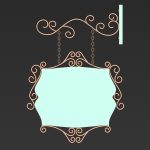 30 Iron Hanging Sign Board Base and High Mesh Vol 3