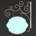 30 Iron Hanging Sign Board Base and High Mesh Vol 3