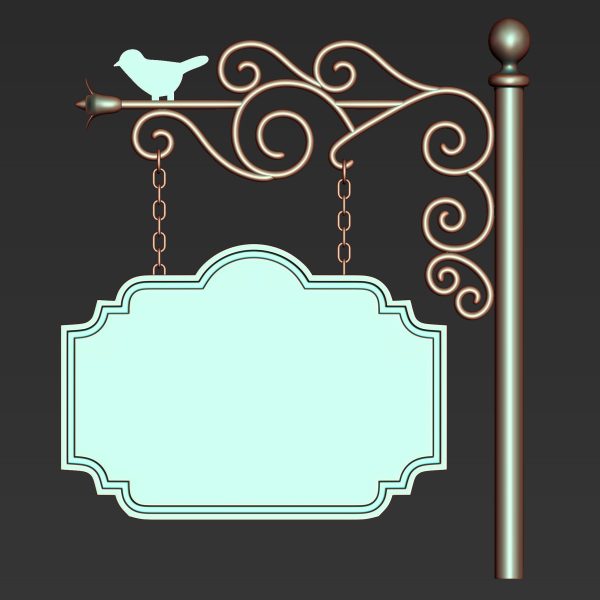 30 Iron Hanging Sign Board Base and High Mesh Vol 3
