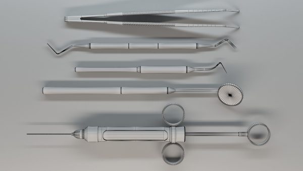 3D Basic dental equipment pack model