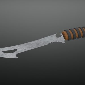 3D Low Poly Sword Model knife