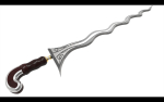 Keris sword with wooden handle