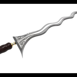 Keris sword with wooden handle