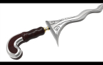 Keris sword with wooden handle