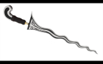 Keris sword with wooden handle