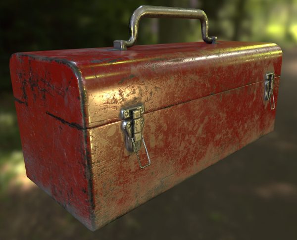 3D model Retro Toolbox Game Ready PBR Textures