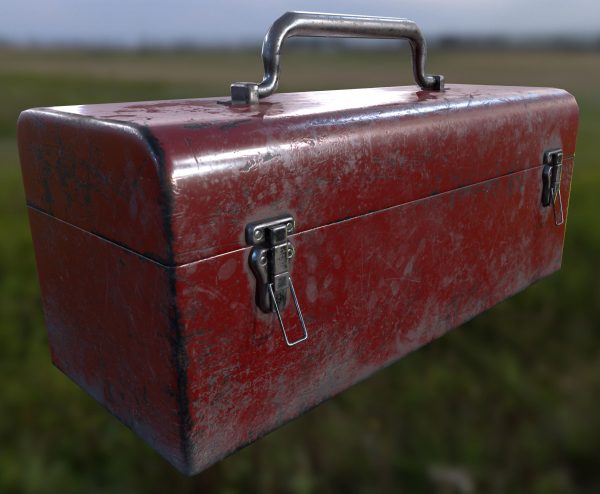 3D model Retro Toolbox Game Ready PBR Textures