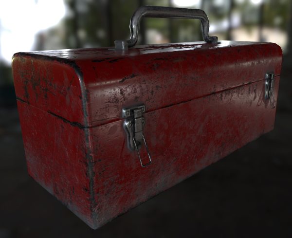 3D model Retro Toolbox Game Ready PBR Textures
