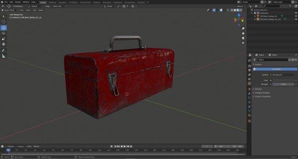 3D model Retro Toolbox Game Ready PBR Textures