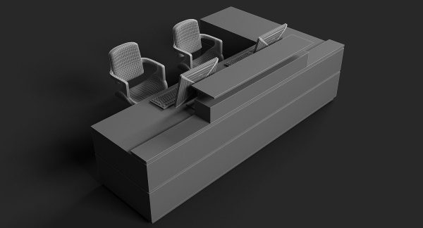 3D Reception Desk 03
