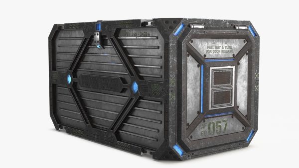 3D Sci-fi Container set of 3 v2