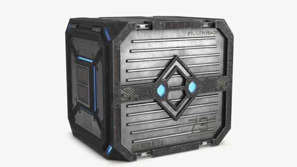 3D Sci-fi Container set of 3 v2