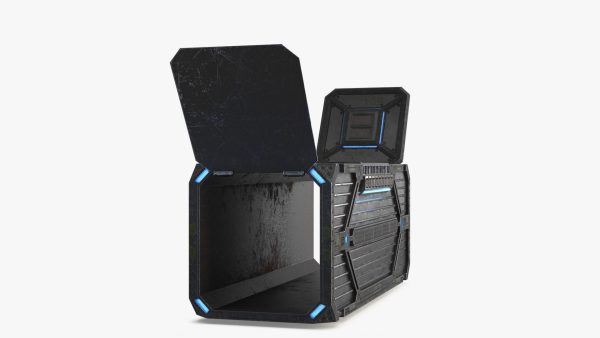 3D Sci-fi Container set of 3 v2