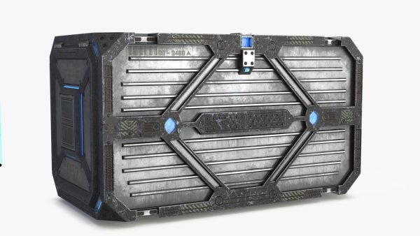 3D Sci-fi Container set of 3 v2