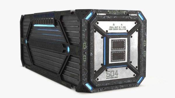 3D Sci-fi Container set of 3 v2