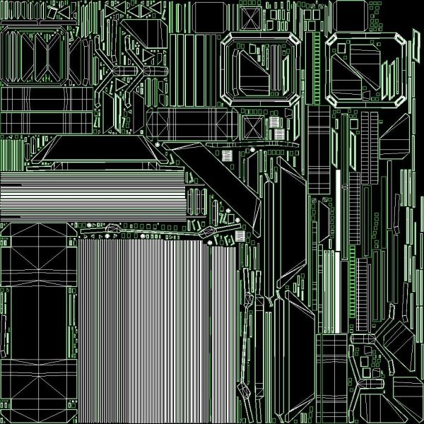 3D Sci-fi Container set of 3 v2