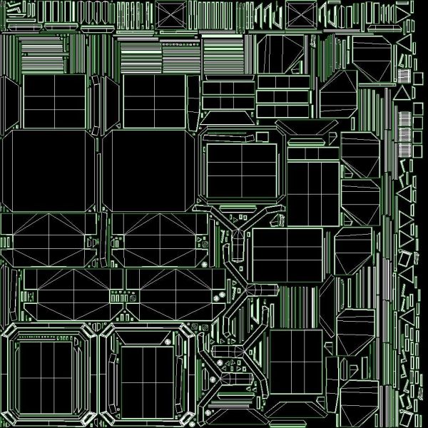 3D Sci-fi Container set of 3 v2