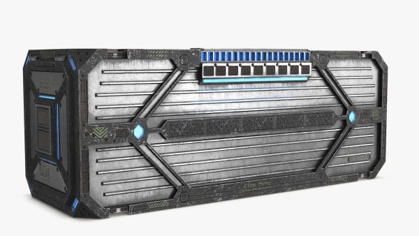 3D Sci-fi Container set of 3 v2