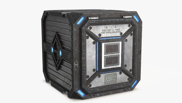 3D Sci-fi Container set of 3 v2