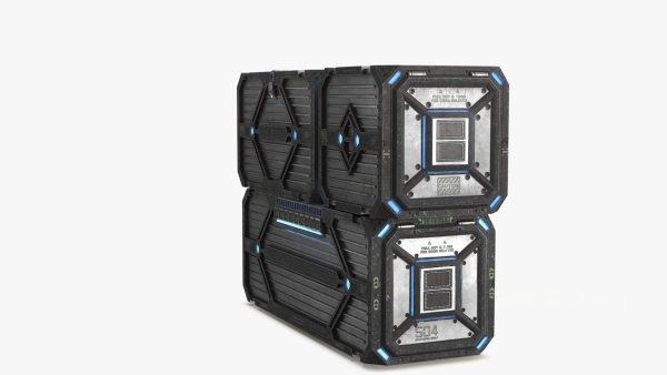 3D Sci-fi Container set of 3 v2