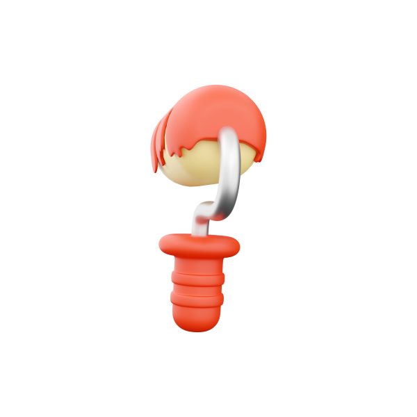 3d Simple paint roller with dripping red paint