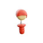 3d Simple paint roller with dripping red paint