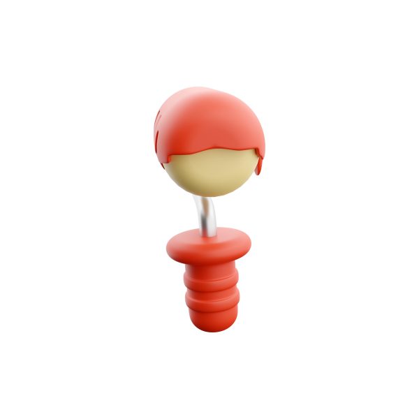 3d Simple paint roller with dripping red paint