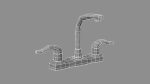 3D Tap kitchen faucet with two handles