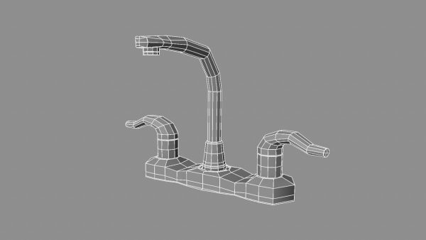 3D Tap kitchen faucet with two handles