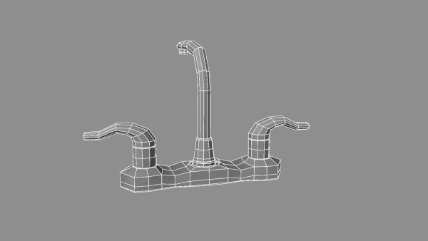 3D Tap kitchen faucet with two handles