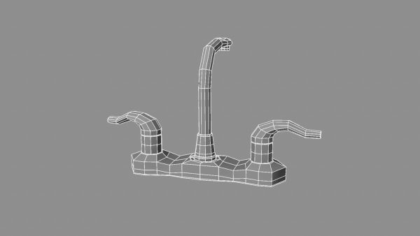3D Tap kitchen faucet with two handles