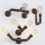3dasset industrial pipe wall lights3