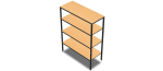 4-Tier Aluminum Storage Shelving Unit