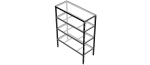 4-Tier Aluminum Storage Shelving Unit