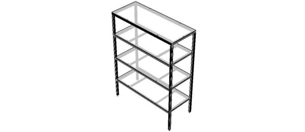 4-Tier Aluminum Storage Shelving Unit