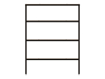 4-Tier Aluminum Storage Shelving Unit