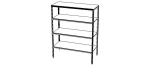 4-Tier Aluminum Storage Shelving Unit
