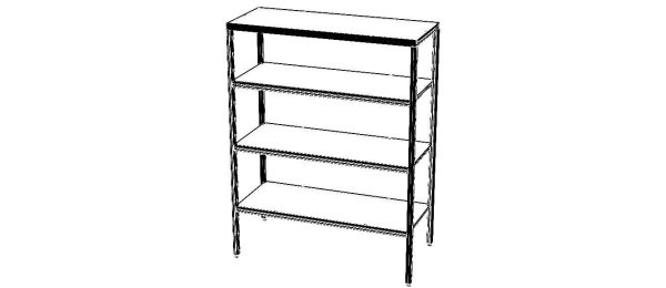 4-Tier Aluminum Storage Shelving Unit