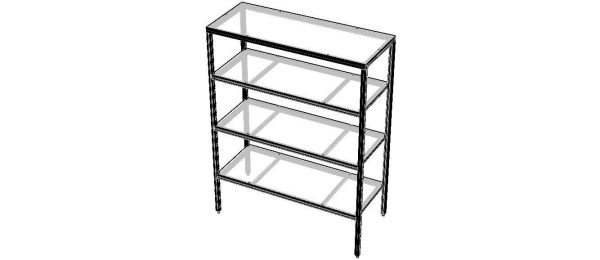 4-Tier Aluminum Storage Shelving Unit