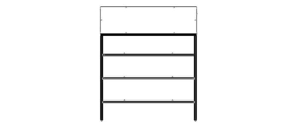 4-Tier Aluminum Storage Shelving Unit