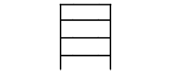 4-Tier Aluminum Storage Shelving Unit