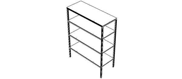 4-Tier Aluminum Storage Shelving Unit
