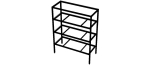 4-Tier Aluminum Storage Shelving Unit