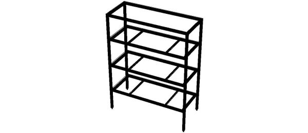 4-Tier Aluminum Storage Shelving Unit